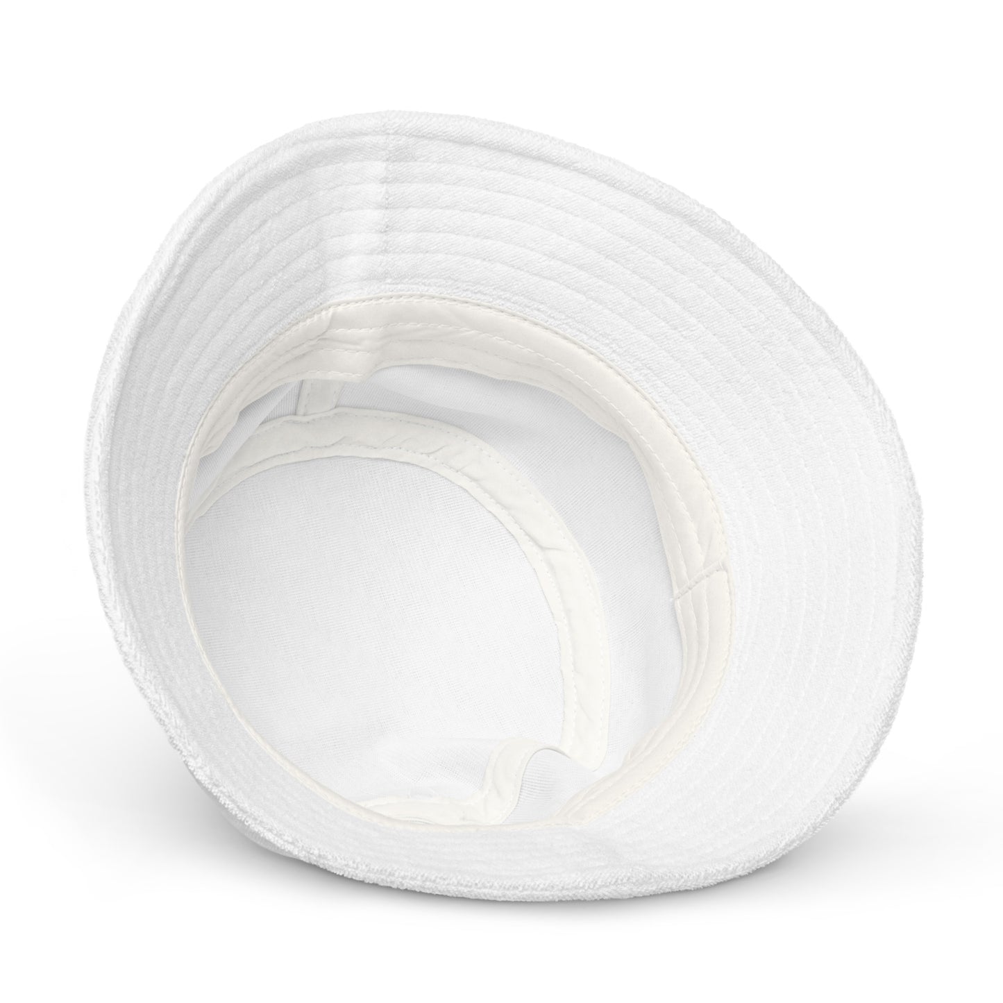 $CULO White Unstructured Terry Bucket Hat